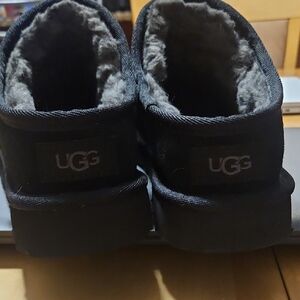 UGG Black Shearling Slippers